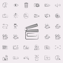 Aufkleber - director's cracker outine icon. Photo and camera icons universal set for web and mobile