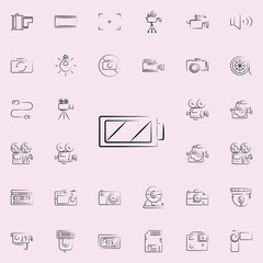 Aufkleber - battery mark outine icon. Photo and camera icons universal set for web and mobile