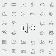 Aufkleber - sound sign outine icon. Photo and camera icons universal set for web and mobile