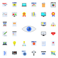 Poster - eye colored icon. Programming sticker icons universal set for web and mobile