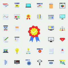 Poster - digital certificate colored icon. Programming sticker icons universal set for web and mobile