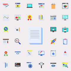 Aufkleber - sheets colored icon. Programming sticker icons universal set for web and mobile