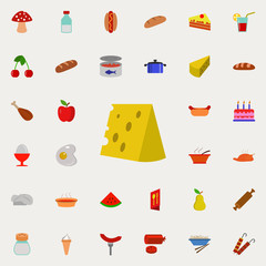 Poster - piece of cheese icon. Resturant icons universal set for web and mobile