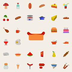 Poster - hot dog icon. Resturant icons universal set for web and mobile