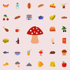 Poster - mushroom icon. Resturant icons universal set for web and mobile