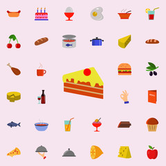 Poster - piece of cake icon. Resturant icons universal set for web and mobile