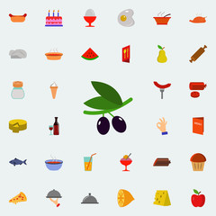 Aufkleber - black olives icon. Resturant icons universal set for web and mobile