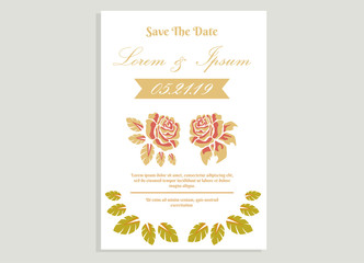  weeding invitation 10, romantic style with rose flower background