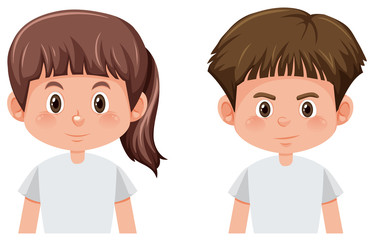 Poster - Set of boy and girl character