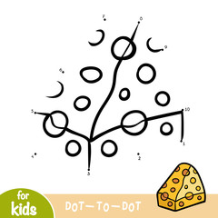 Wall Mural - Numbers game, education dot to dot game, Cheese