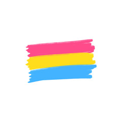 Wall Mural - Pansexual movement lgbt symbol color flag. Sexual minorities, gays and lesbians