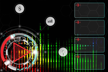 Wall Mural - abstract technology background hi-tech communication concept. sci-fi futuristic hud. illustration of