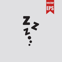 Zzz Sleep Icon.Vector Illustration.