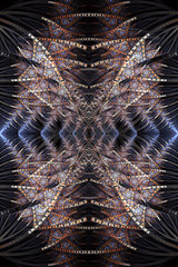 Poster - Abstract artistic 3d computer generated bright smooth fractal pattern artwork