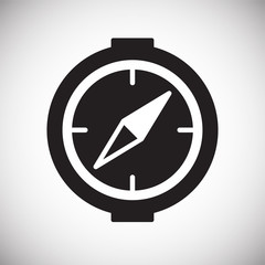 Poster - Navigation compass icon on white background for graphic and web design, Modern simple vector sign. Internet concept. Trendy symbol for website design web button or mobile app