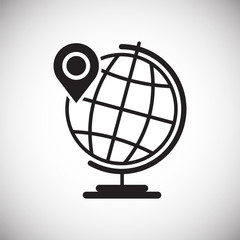 Poster - Navigation global positioning system icon on white background for graphic and web design, Modern simple vector sign. Internet concept. Trendy symbol for website design web button or mobile app