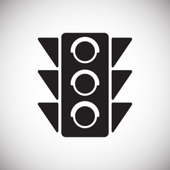 Poster - Navigation traffic lights icon on white background for graphic and web design, Modern simple vector sign. Internet concept. Trendy symbol for website design web button or mobile app