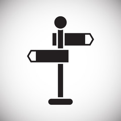 Poster - Navigation signs icon on white background for graphic and web design, Modern simple vector sign. Internet concept. Trendy symbol for website design web button or mobile app