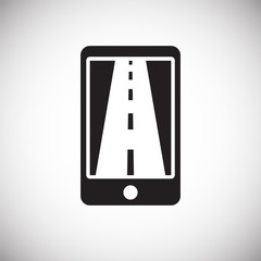 Poster - Navigation device icon on white background for graphic and web design, Modern simple vector sign. Internet concept. Trendy symbol for website design web button or mobile app