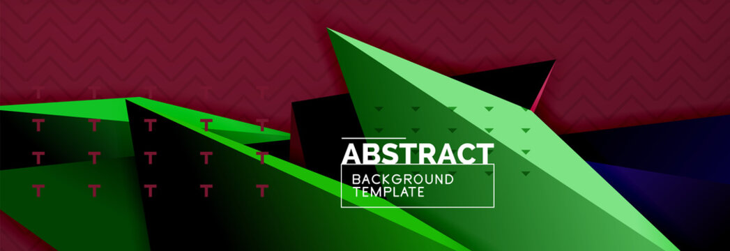 3d triangular vector minimal abstract background design