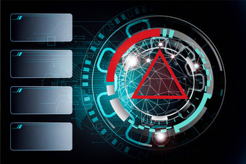 Wall Mural - abstract technology background hi-tech communication concept. sci-fi futuristic hud. illustration of