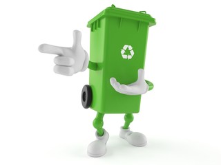 Poster - Dustbin character pointing finger