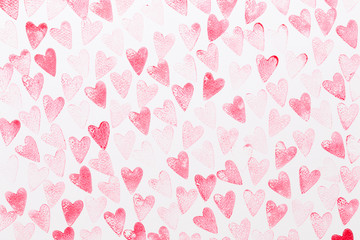 Wall Mural - Abstract watercolor red, pink heart background. Concept love, valentine day greeting card.