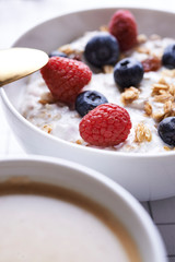 Wall Mural - muesli with youghurt and berries