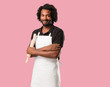 © Asier - Handsome african american baker crossing his arms, smiling and happy, being confident and friendly