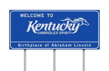 Welcome to Kentucky road sign