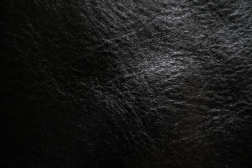 Genuine old black cow leather