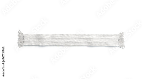 Download Blank White Wool Knitted Scarf Mockup Isolated Top View 3d Rendering Empty Handmade Garment Mock Up Clear Christmas Or Football Textile Accessory Template Stock Illustration Adobe Stock