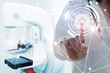 © Vittaya_25 - female doctor with stethoscope hand pointing touching technology digital hologram button with Mammography X-Ray System Machine in hospital background, medical innovation, future technology concept