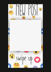 Poster - Social media Instagram video frame gradient colour, ui, app, web. Vector illustration. EPS 10