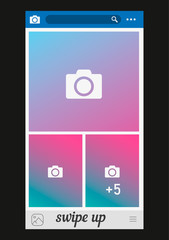 Poster - Social media Instagram video frame gradient colour, ui, app, web. Vector illustration. EPS 10