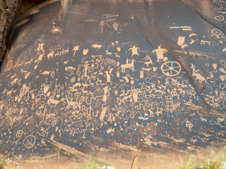 Indian Petroglyphs, reservation national park, Utah, United States