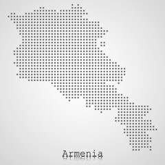 Poster - Armenia pixel map. Vector illustration.
