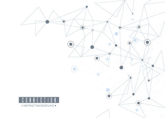 Aufkleber - Network concept. Connected lines and dots. Vector 