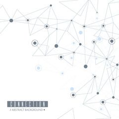 Aufkleber - Network concept. Connected lines and dots. Vector 