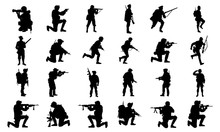 Collection Of Images Of Army Silhouettes
