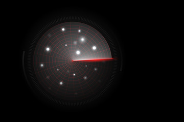 Aufkleber - Radar screen. Sonar search. Vector HUD 
