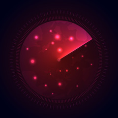 Aufkleber - Radar screen. Sonar search. Vector HUD 