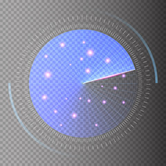 Aufkleber - Radar screen. Sonar search. Vector HUD 