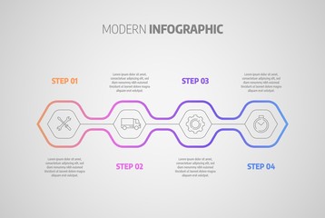 Poster - business concept with steps or processes. infographics design vector and marketing icons can be used