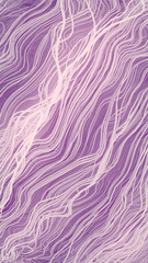 Poster - White curled wire futuristic pattern surrounded by pink mist. Abstract lines flow, psychedelic background. 3d rendering