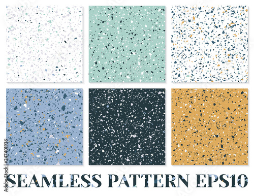 Terrazzo flooring vector se...
