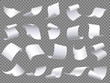 © Tartila - Flying paper pages. Falling papers documents sheets, document with curved corner and fly page sheet isolated vector objects set