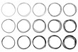 Sketch circles. Circular doodle frame, hand drawn pen stroke circle and circled frames isolated vector set