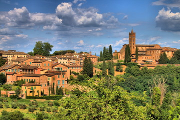 Sticker - Panoramic view of Siena, Italy