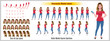 © AryanRaj - Character Model sheet with walk cycle animation sprites and lip syncing